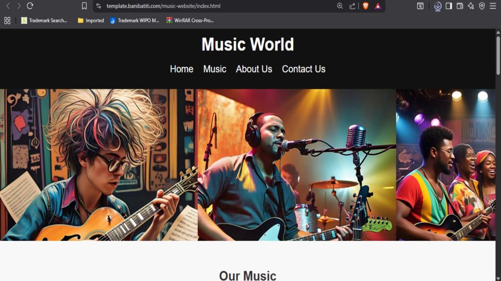 music website theme by banibatiti.com