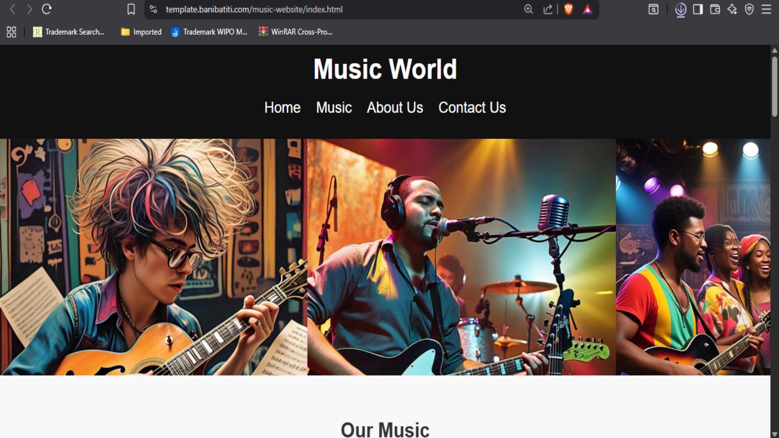 music website theme by banibatiti.com